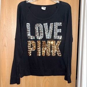 Victoria’s Secret PINK Long Sleeve Sequin Top